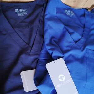 Med Couture Scrub Men Tops Lot of Two.